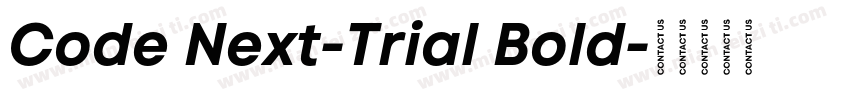 Code Next-Trial Bold字体转换